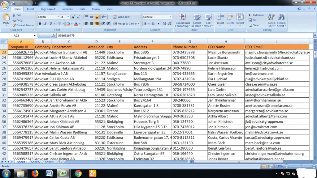 Contact Information For Swedish Companies